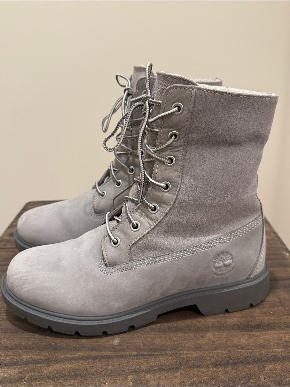Timberland Women's Linden Woods Waterproof Teddy Fleece Fold Down Boots (Size:8)